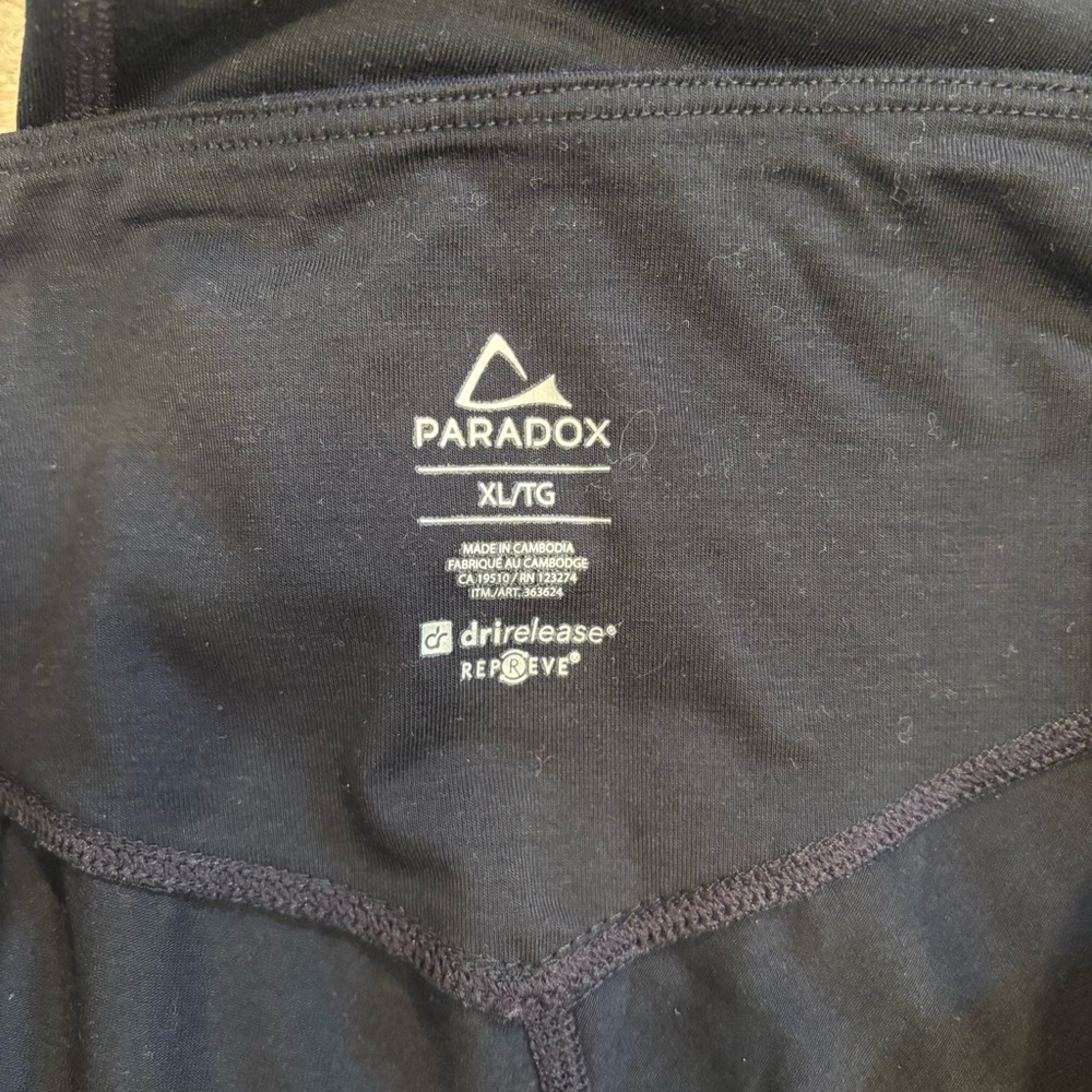 Women's Black Wool-blend Base Layer Leggings/Pants Size XL